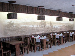  роспись стены в кафе 